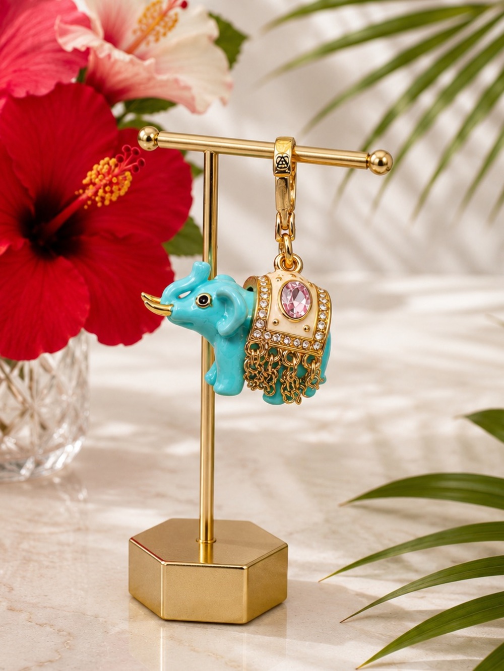 RARE Juicy Couture Lucky Teal Elephant Charm
